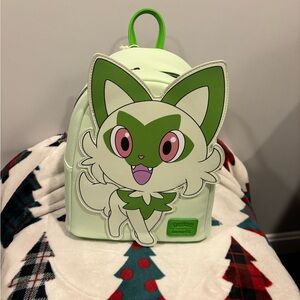 Loungefly Light Green and White Kids Backpack